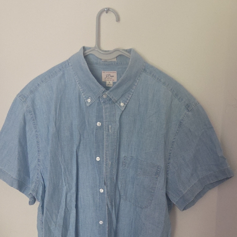 J. Crew Casual Light Blue Button-Down Shirt